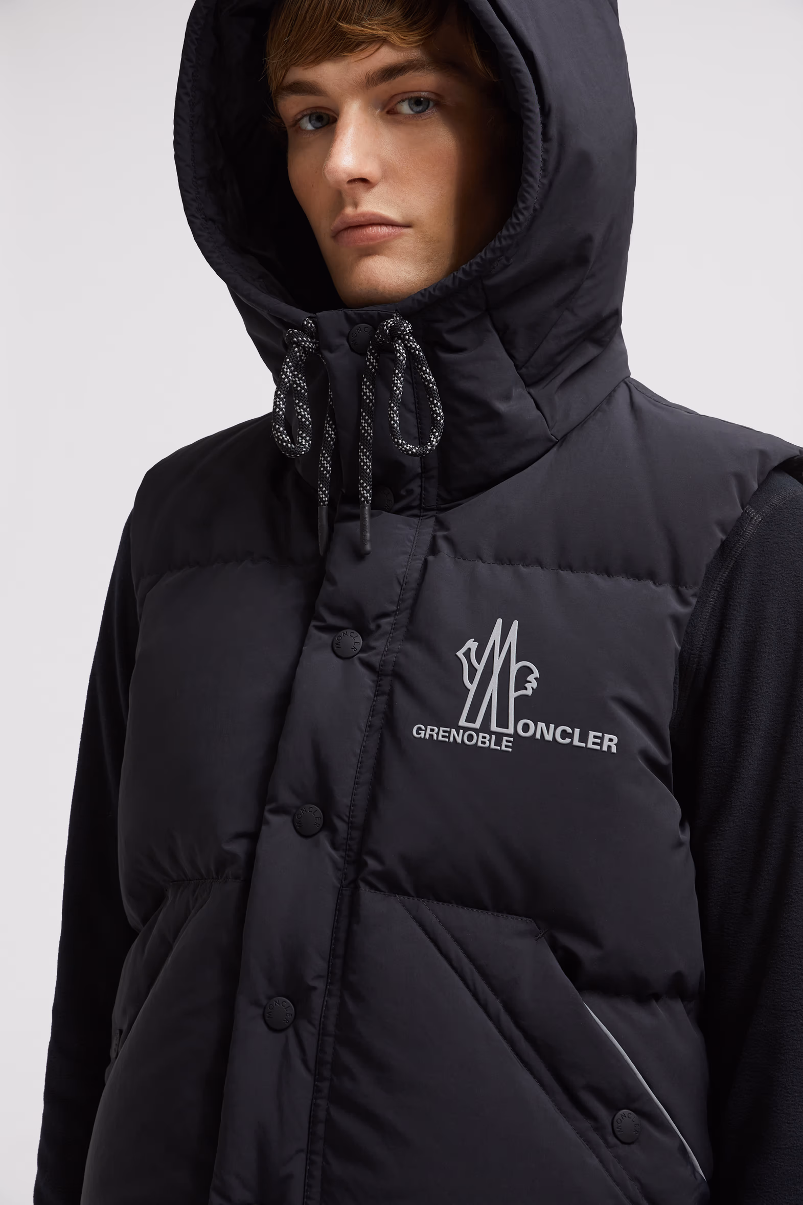 Baldy Hooded Down Vest Men Black Moncler 4